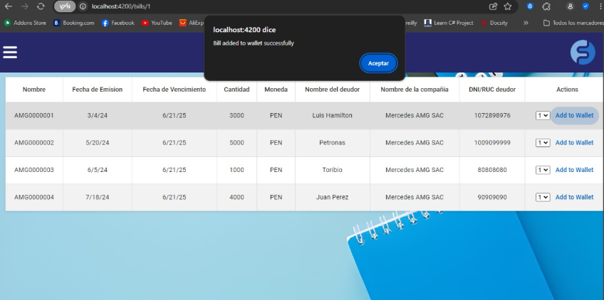 Gestor de Letras/Facturas para Factoring